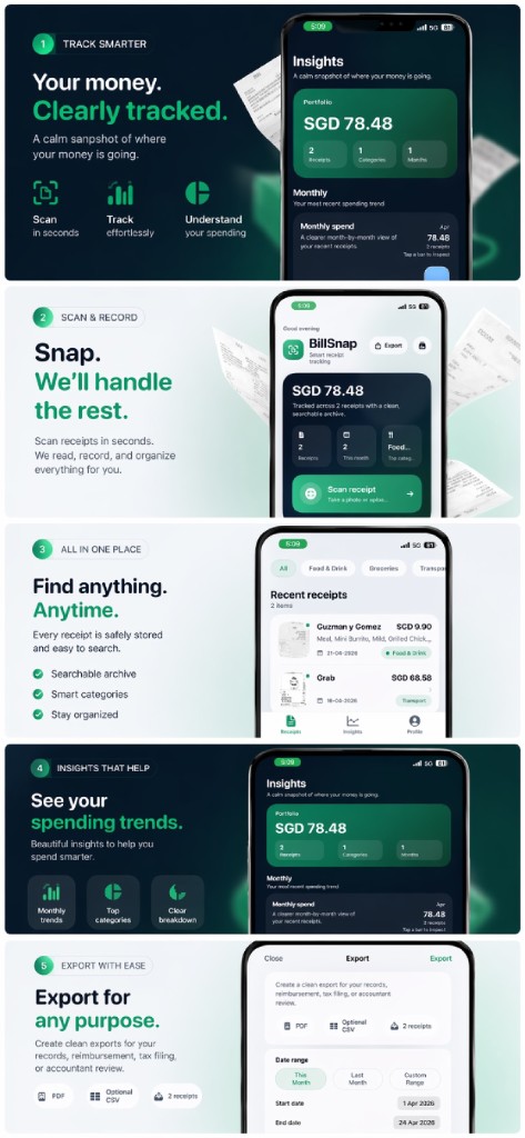 BillSnap insights screen